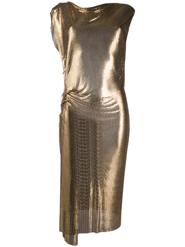 paco rabanne gold dress