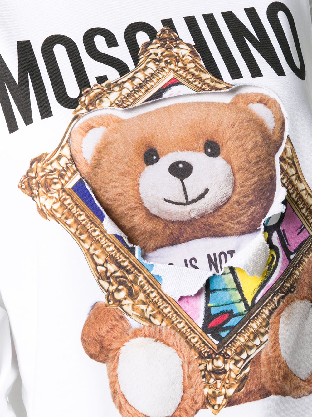 фото Moschino толстовка с принтом teddy bear и логотипом