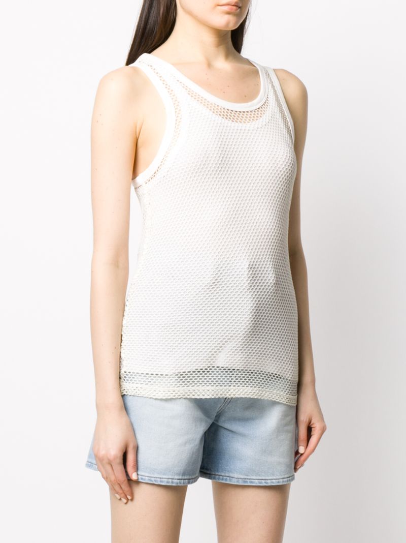 Shop Magda Butrym Ace Mesh Tank Top In Neutrals