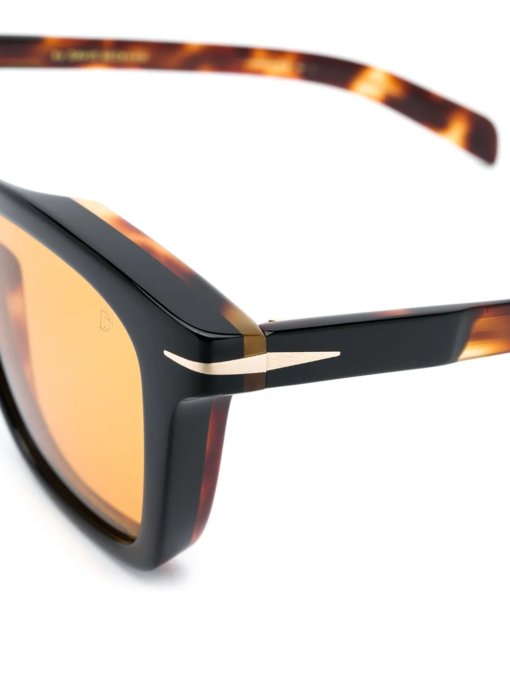 Eyewear by David Beckham Zonnebril met schildpadschild design Bruin