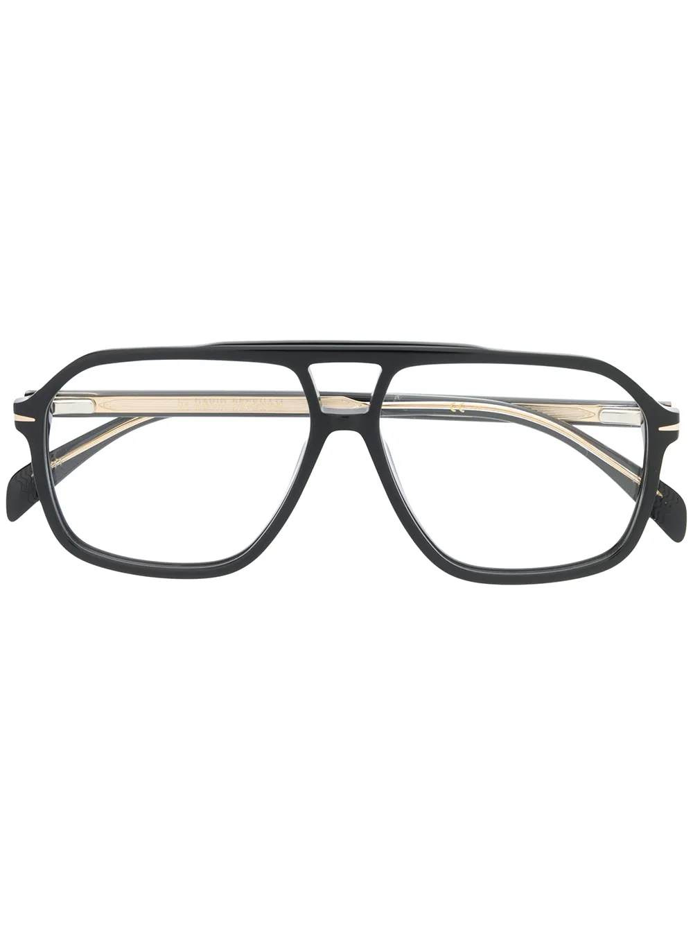 

Eyewear by David Beckham lentes con armazón aviador y puente doble - Negro