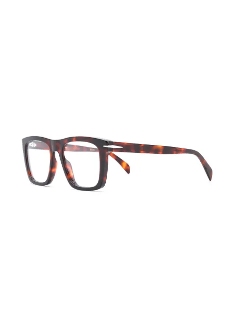 Eyewear by David Beckham rectangular frame tortoise-shell glasses DB70200UC - 1