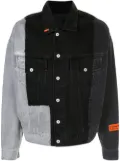 Heron Preston contrast panelled denim jacket - Black