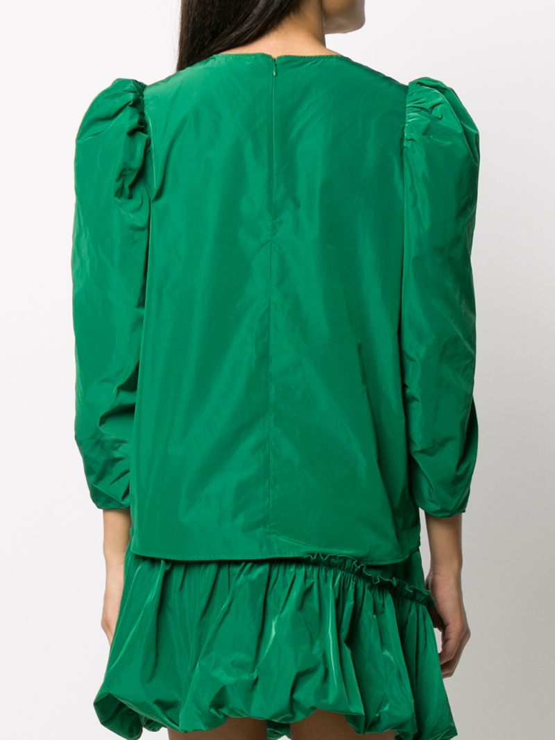 Shop Essentiel Antwerp Three-quarter Sleeve Blouse In Green