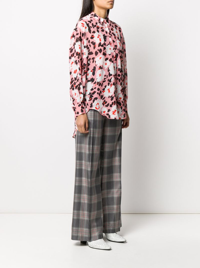 Shop Essentiel Antwerp Floral Print Shirt In Pink