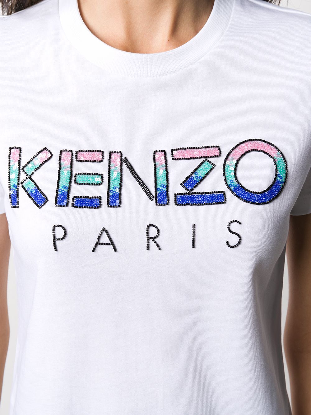 фото Kenzo футболка с эффектом градиента и пайетками