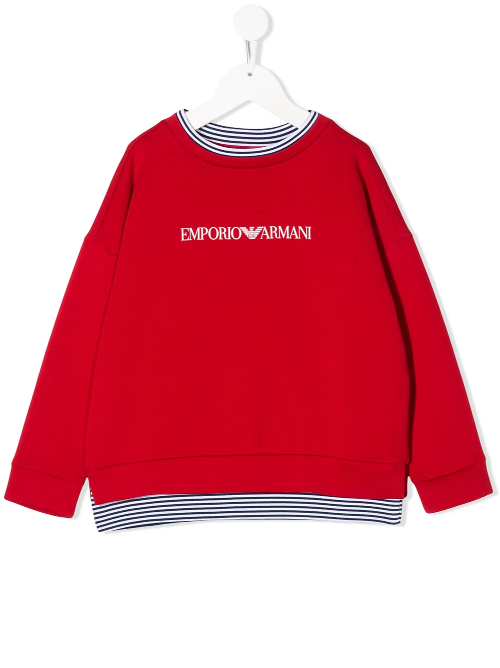 

Emporio Armani Kids suéter con logo estampado - Rojo