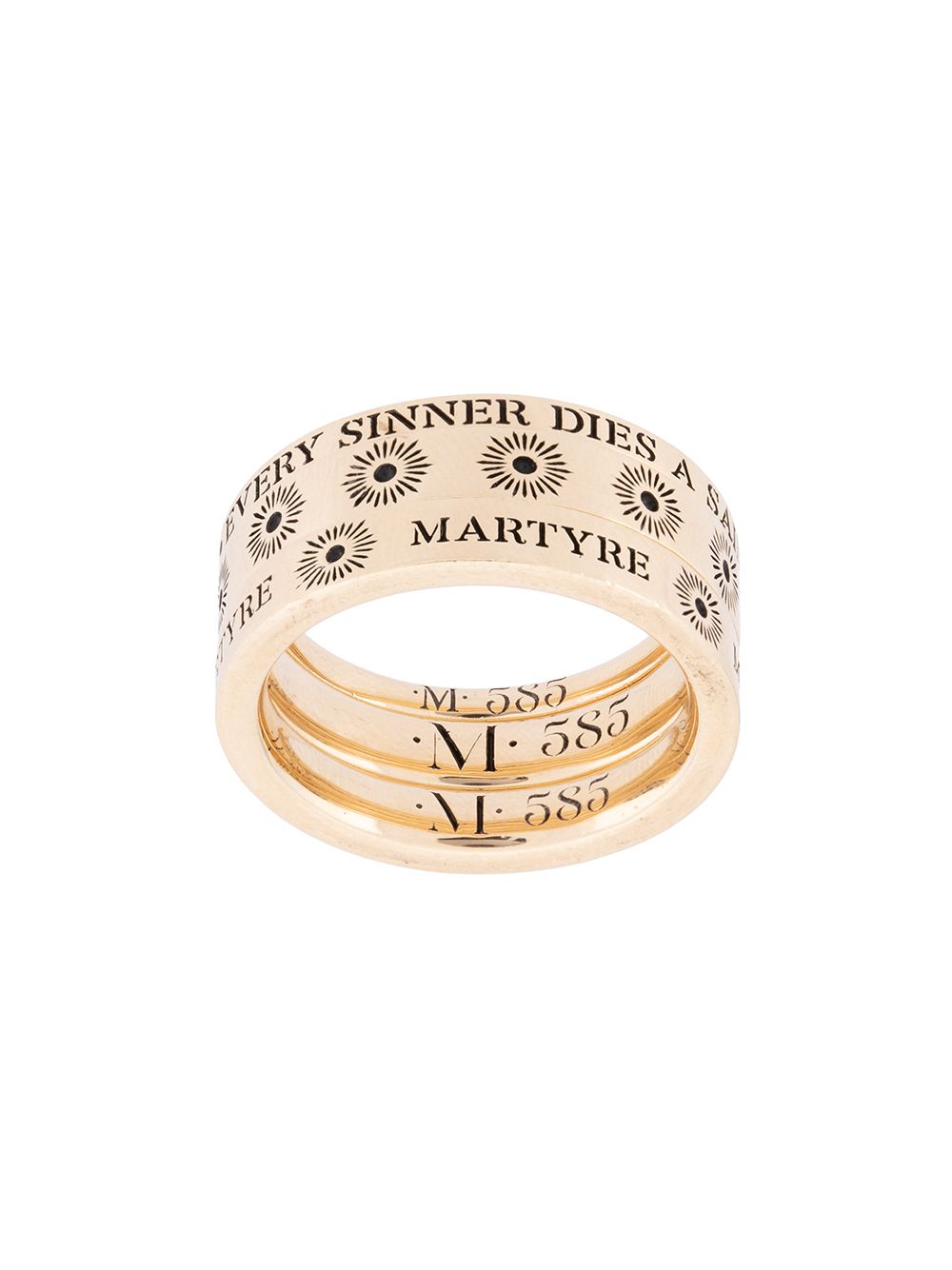 Martyre Sinner Stacking Rings In Gold