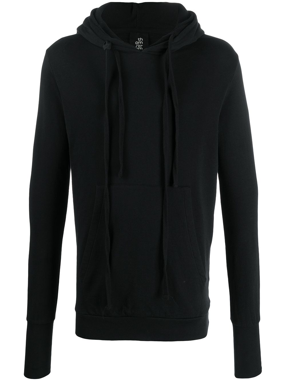 THOM KROM SOLID-COLOR DRAWSTRING HOODIE 