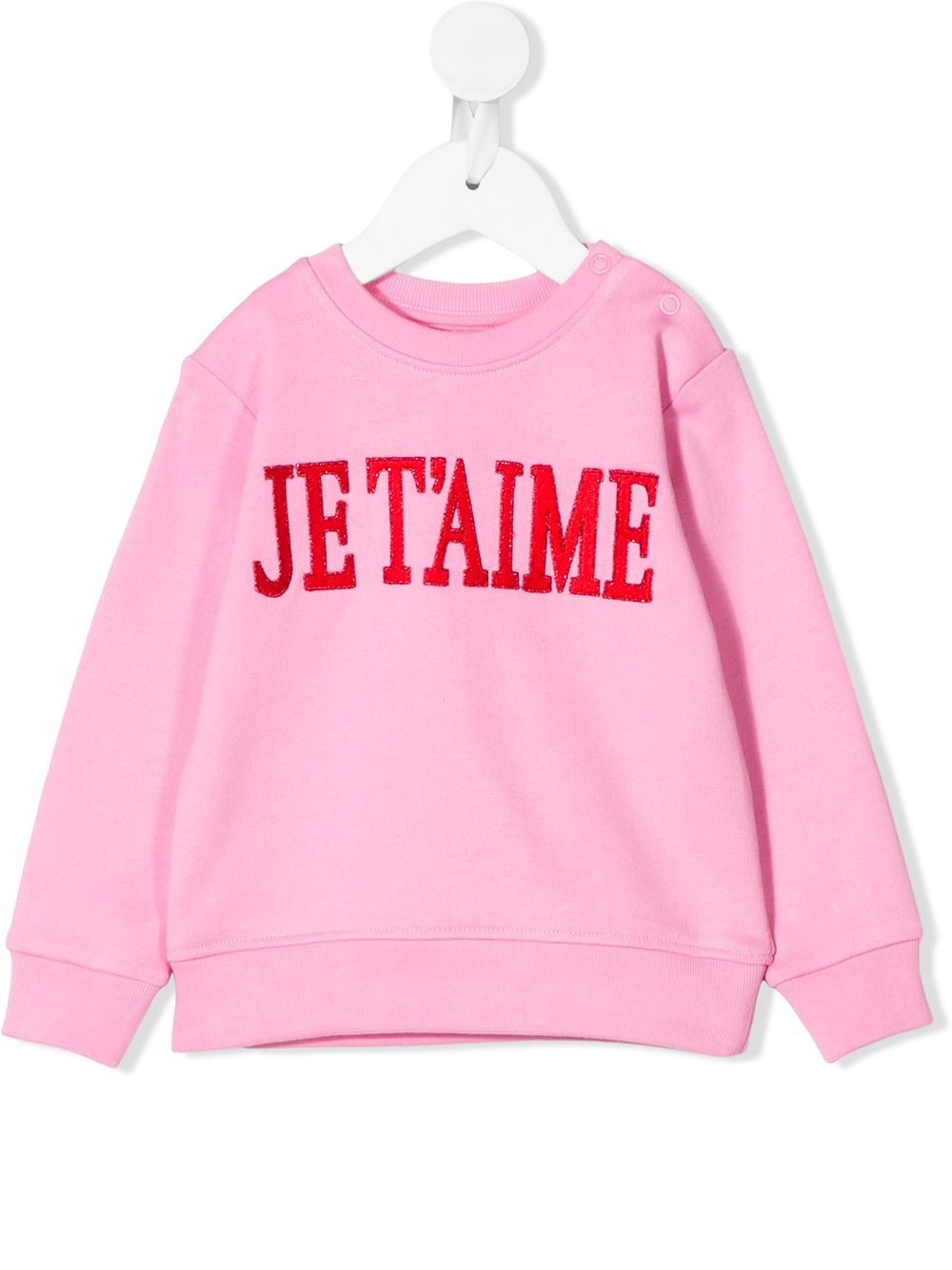 фото Alberta ferretti kids 'je t'aime' embroidered sweatshirt