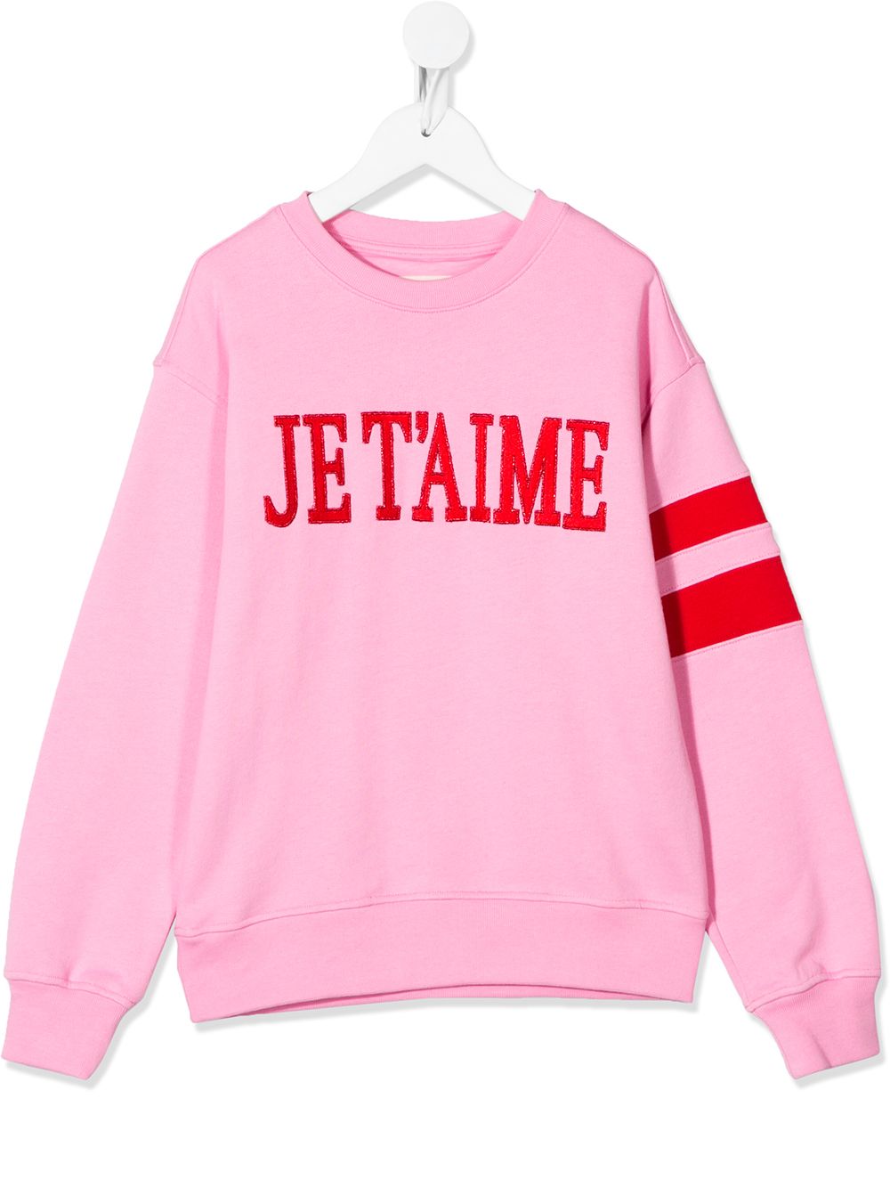 фото Alberta ferretti kids 'je t'aime' print sweatshirt