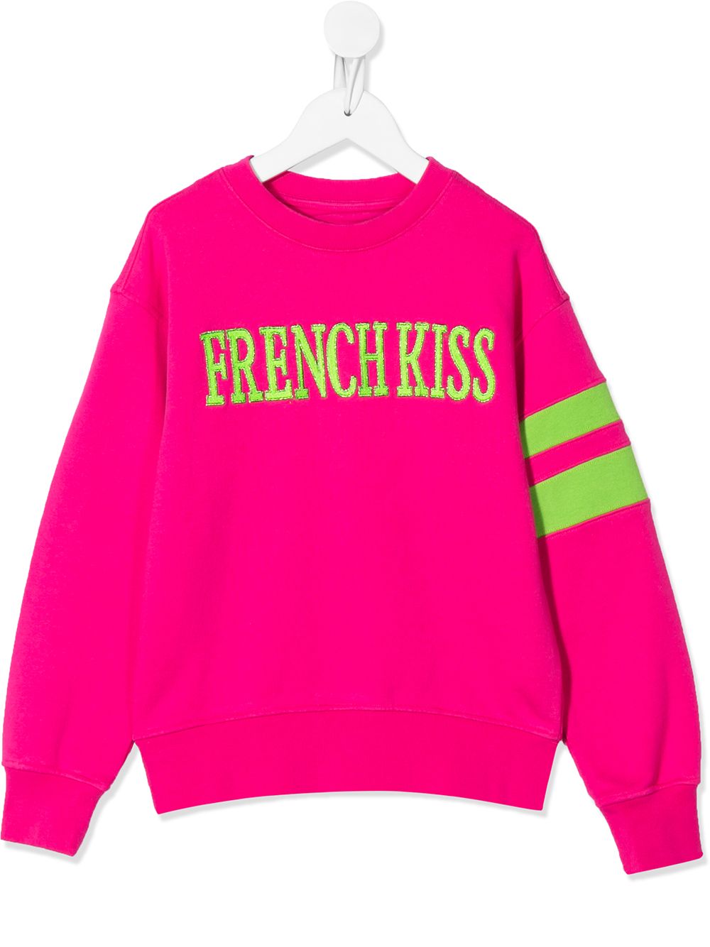 фото Alberta ferretti kids 'french kiss' embroidered sweatshirt