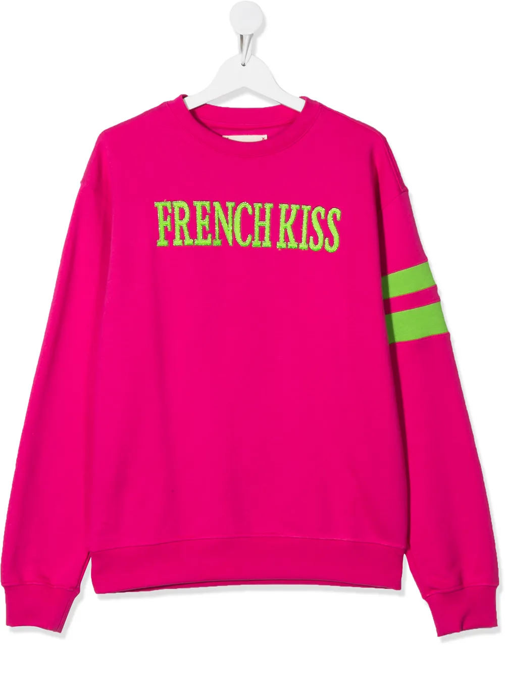 Alberta Ferretti Teen 'french Kiss' Sweatshirt In 粉色
