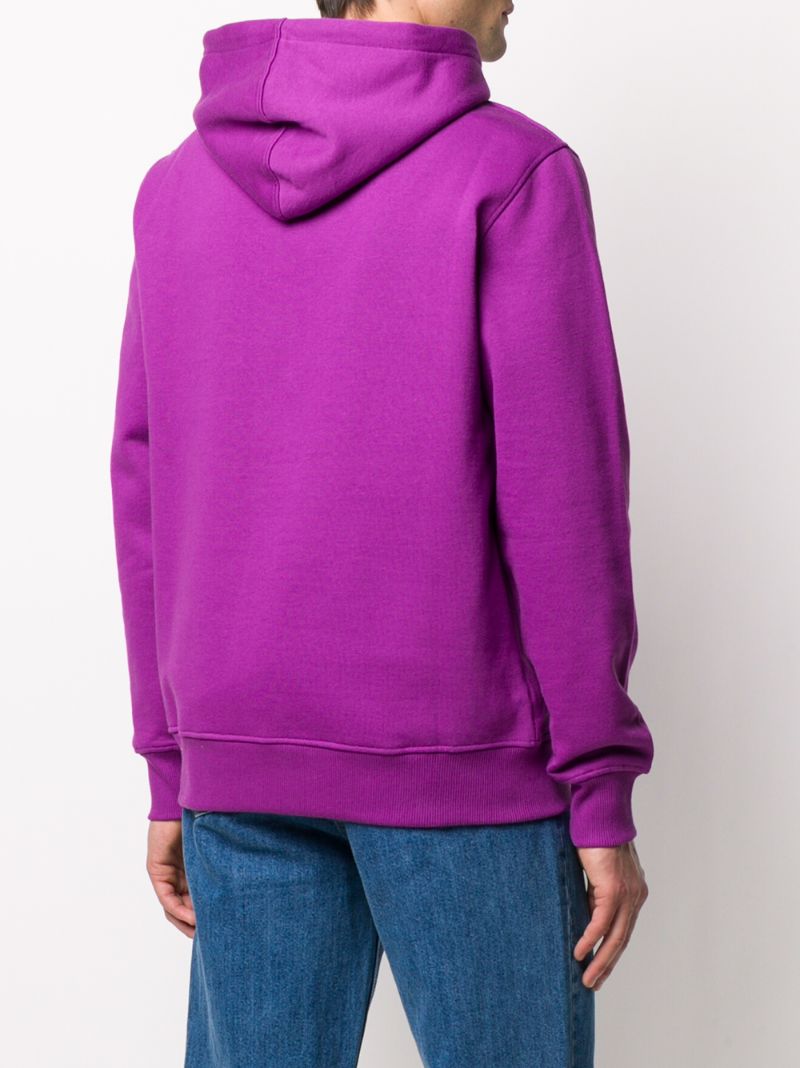 Shop Daily Paper Logo Print Hoodie In Purple