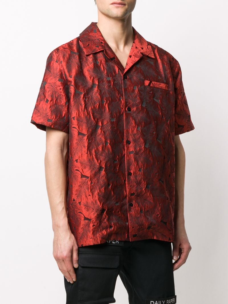 Shop Daily Paper Orange Flower Hajo Shirt In Red