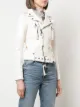 Off-White fringe details biker jacket
