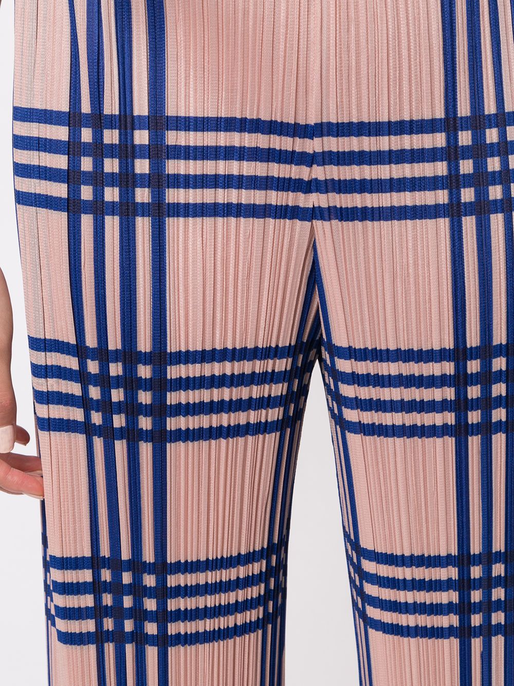 фото Pleats please issey miyake укороченные брюки скинни в клетку