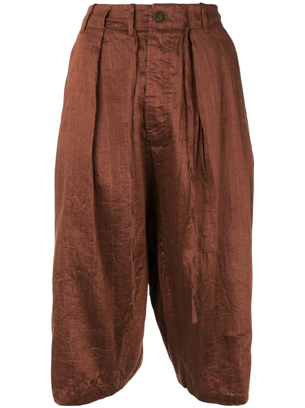 Forme D'expression 'sarouel' Cropped-hose In Brown