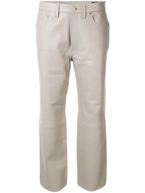 GOLDSIGN leather cropped trousers