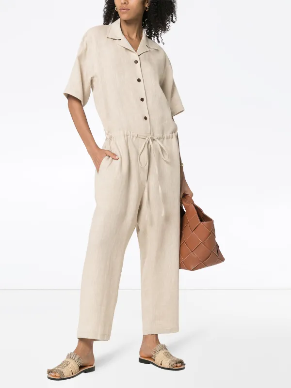 button down jumpsuit