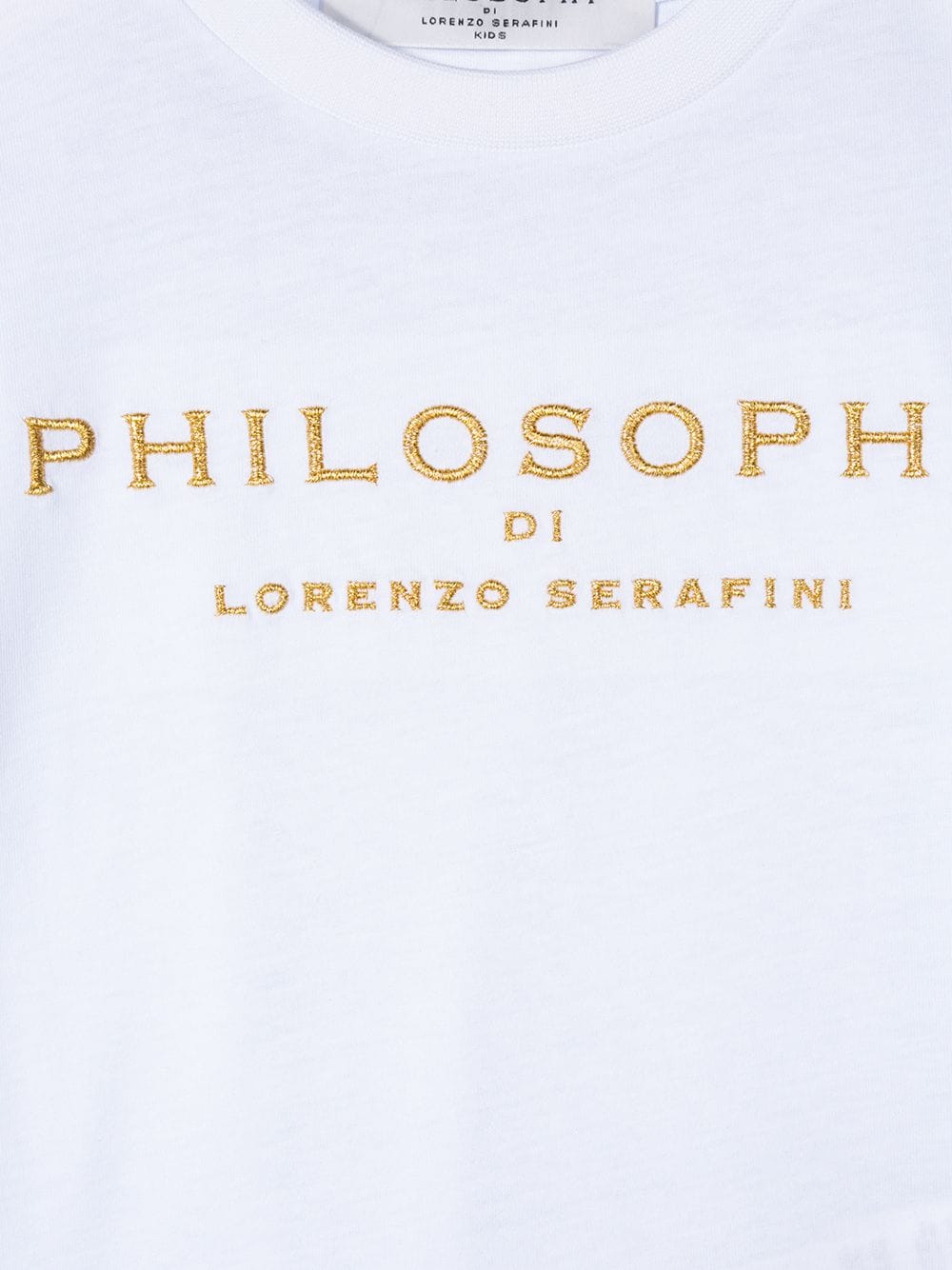 фото Philosophy di lorenzo serafini kids футболка с вышитым логотипом