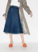 Image 2 of Valentino braided-waist denim midi skirt