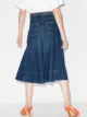 Valentino braided-waist denim midi skirt