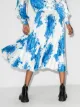Valentino ceramic print pleated midi skirt