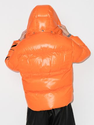 VLTN PUFFER CT LNG ORNAGE W SLV LOGO展示图