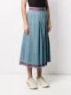 Gucci pleated denim skirt