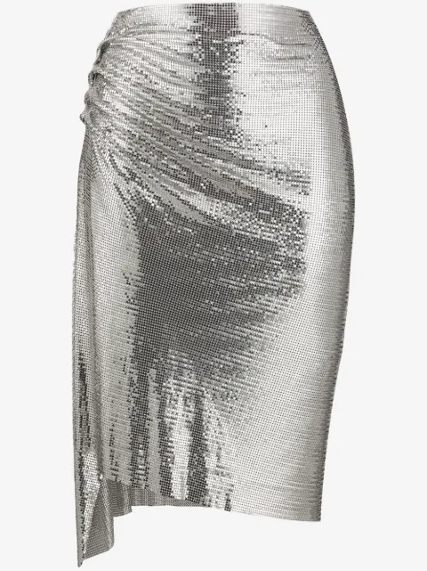 Rabanne chainmail ruched skirt