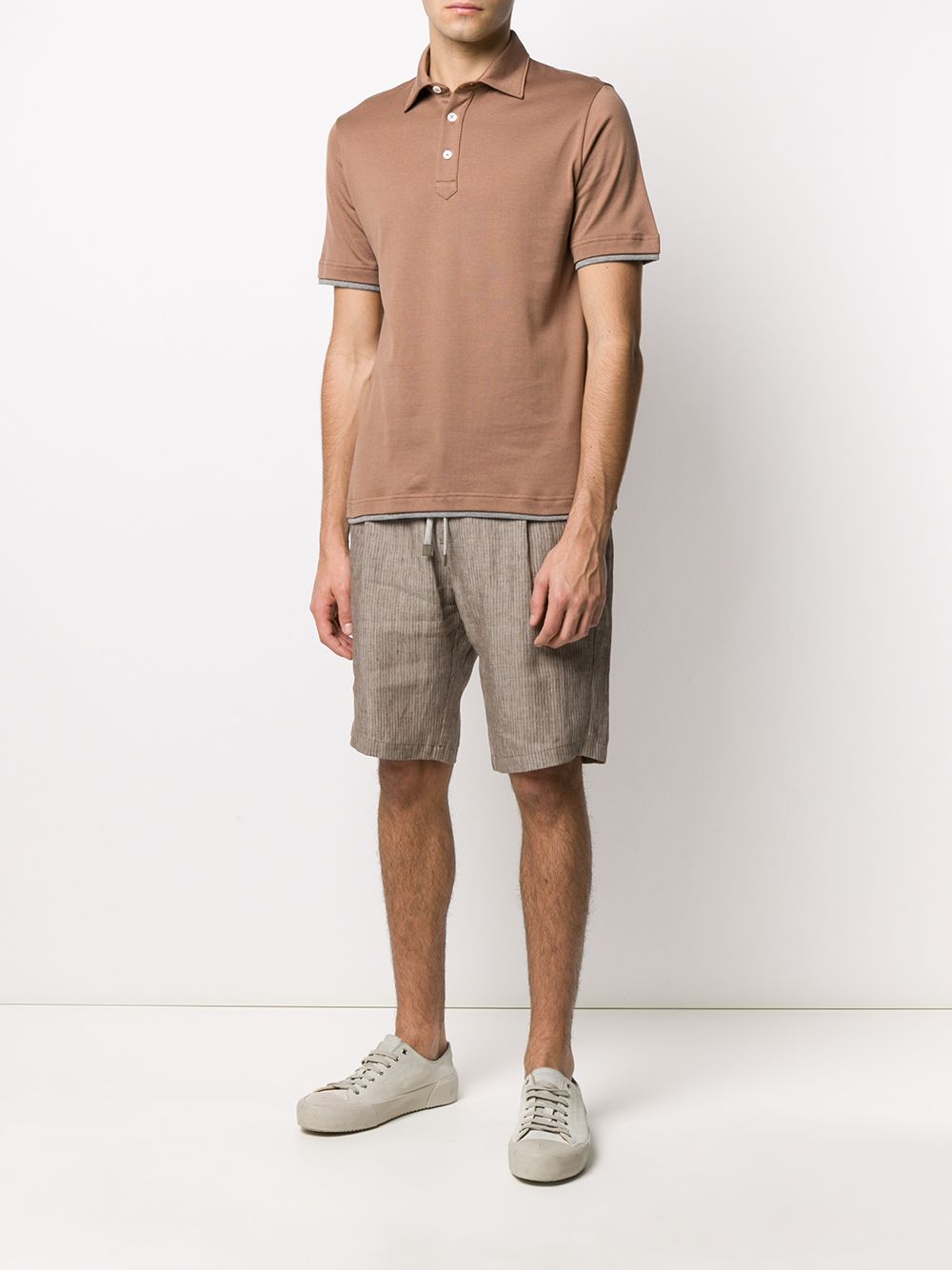 фото Eleventy double layer polo shirt