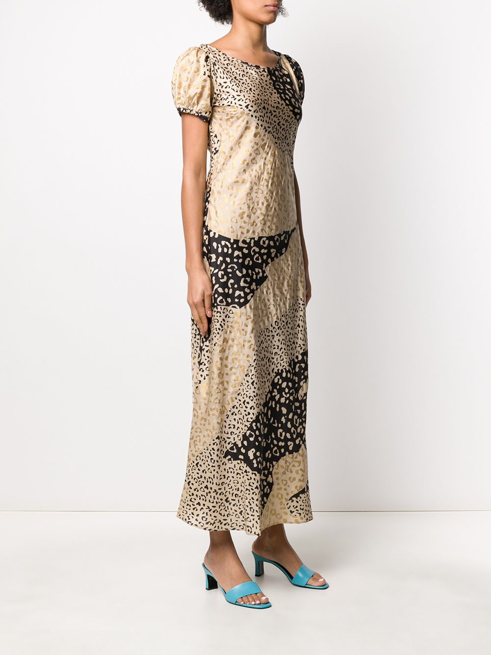 фото Rixo платье с леопардовым принтом в технике пэчворк
