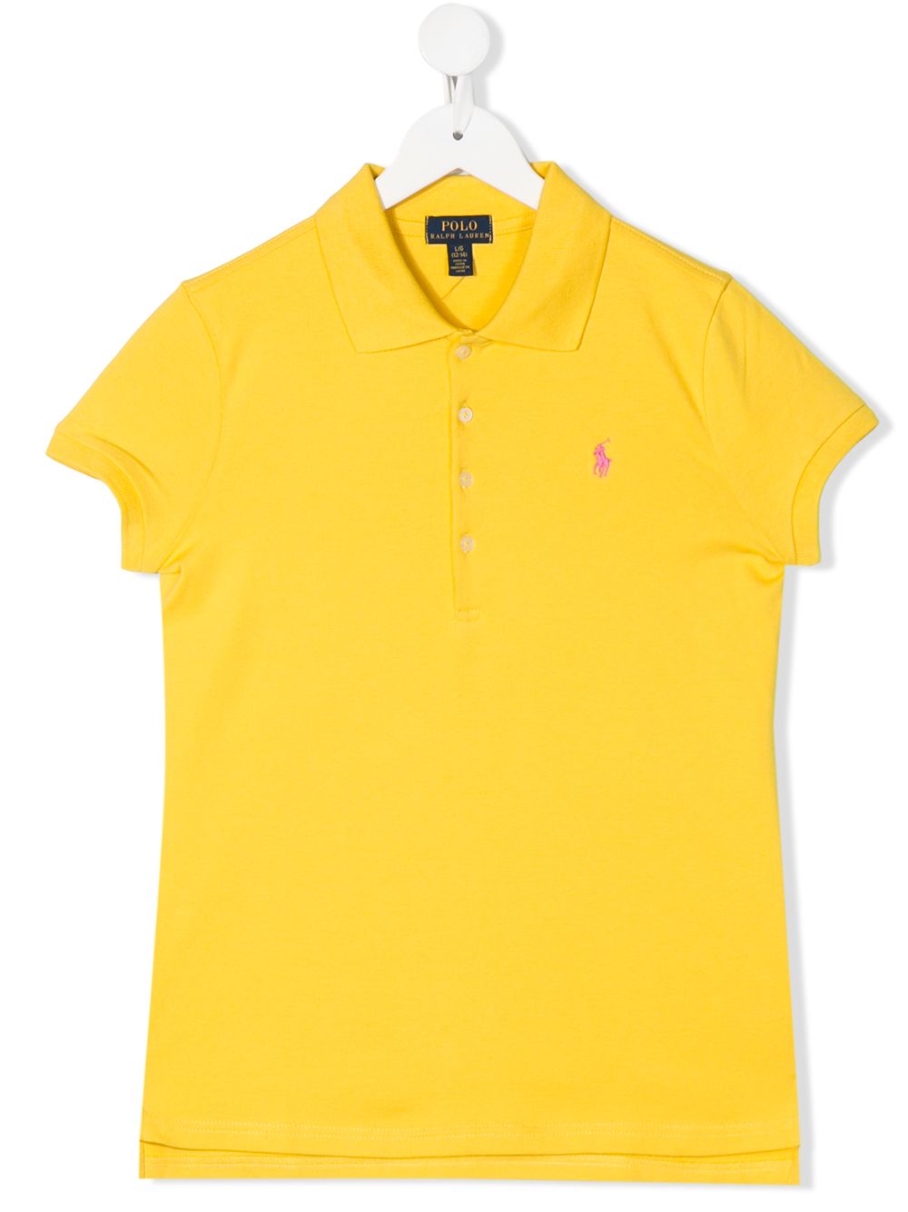 Shop Ralph Lauren Teen Logo Polo Shirt In Yellow