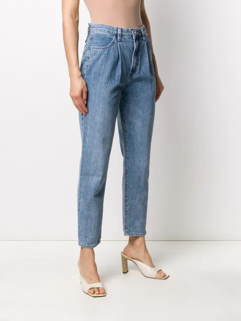 waisted tapered-leg jeans for women 