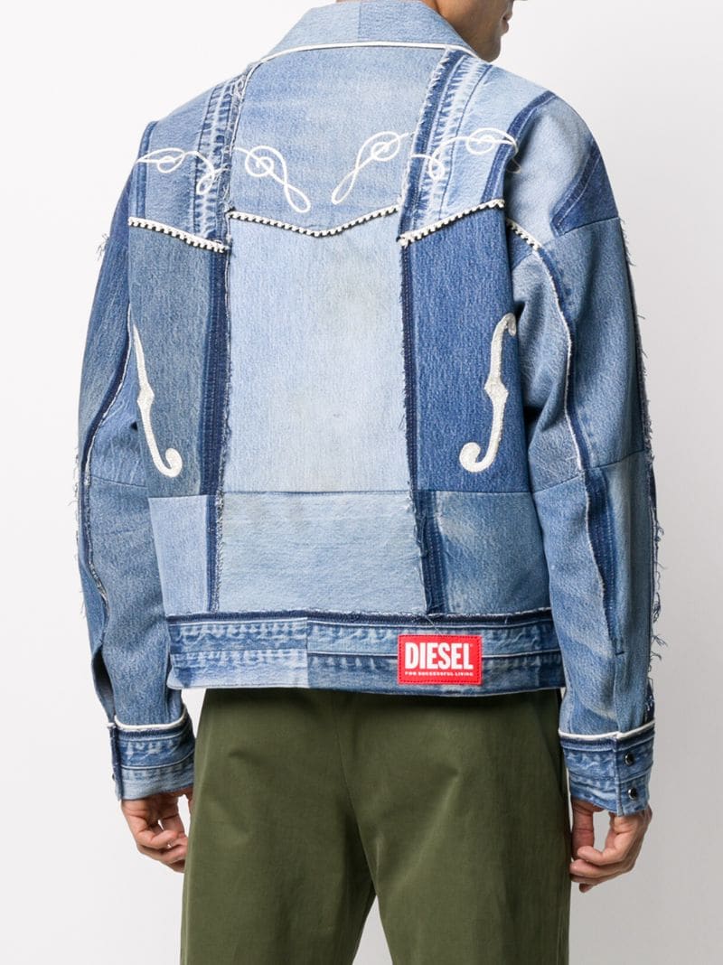 READYMADE X DIESEL RED TAG PATCHWORK DENIM JACKET 