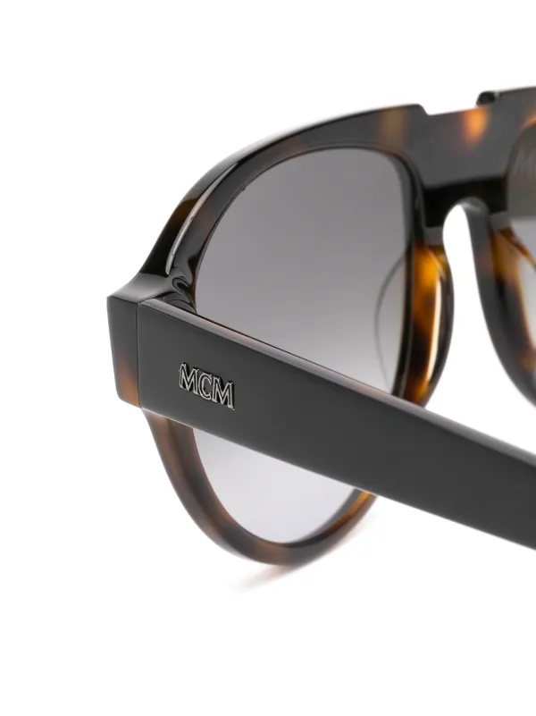 MCM Tortoiseshell Aviator Sunglasses | Black | FARFETCH display picture 2