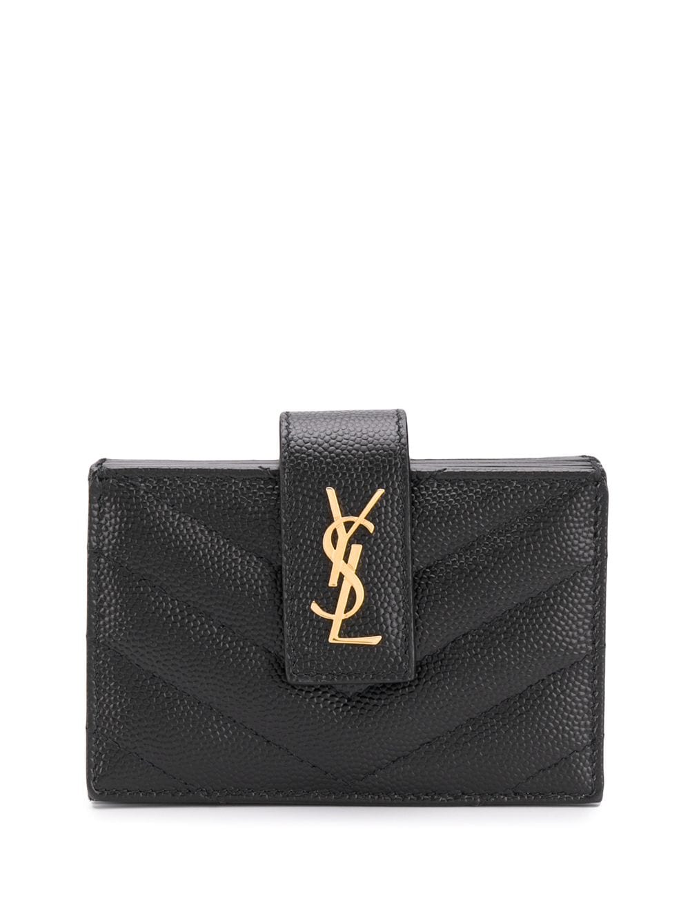 Saint Laurent Monogram Card Holder - Black