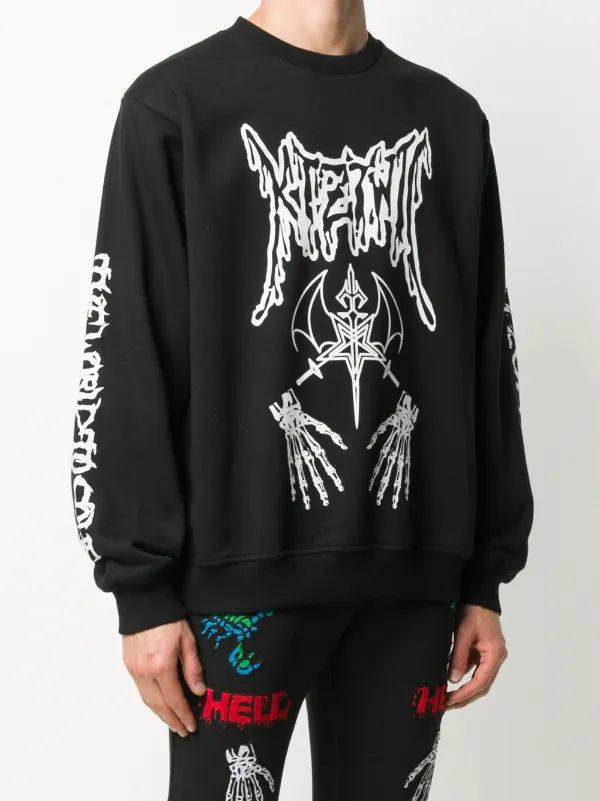 KTZ Dead Metal Crew Neck Sweatshirt | Black | FARFETCH RO