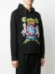 Neil Barrett animals logo drawstring hoodie