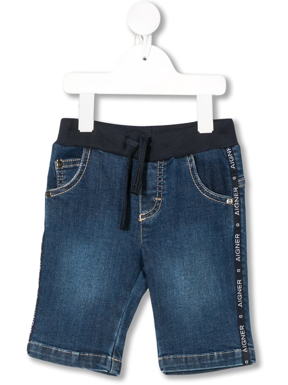 фото Aigner kids elasticated denim shorts