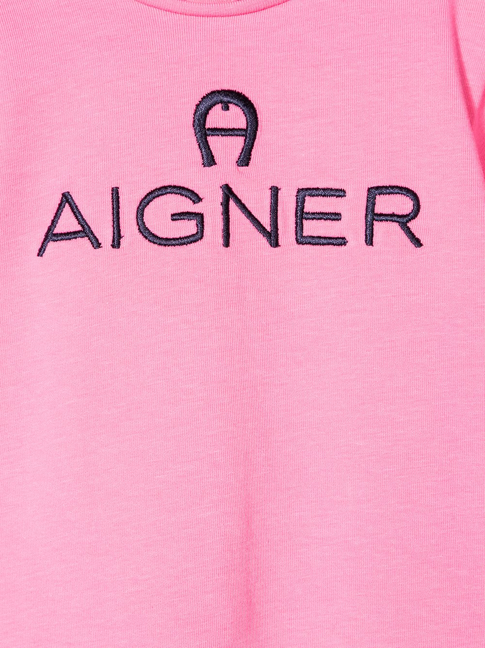 фото Aigner kids logo-embroidered t-shirt dress