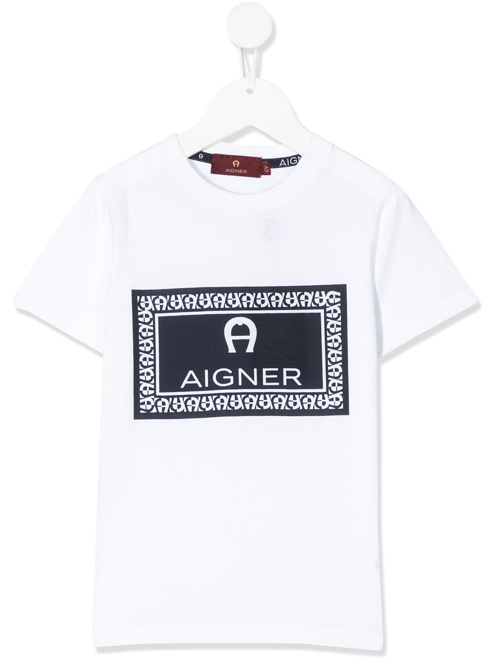 фото Aigner kids logo print t-shirt