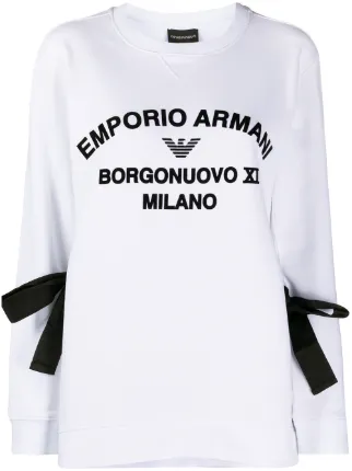 armani white sweatshirt