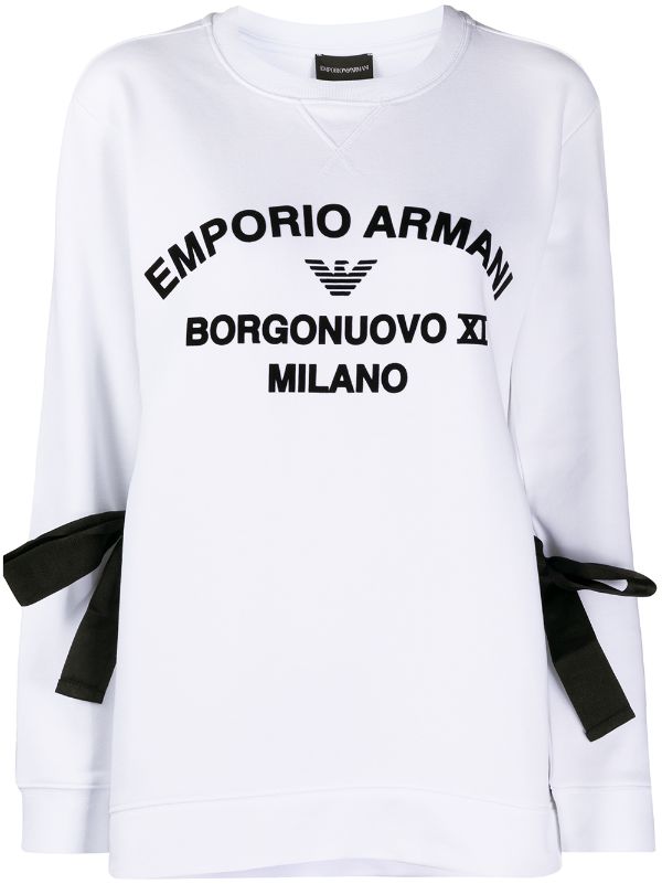 emporio armani white sweatshirt