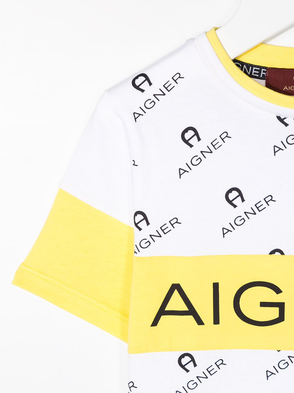 фото Aigner kids logo print t-shirt