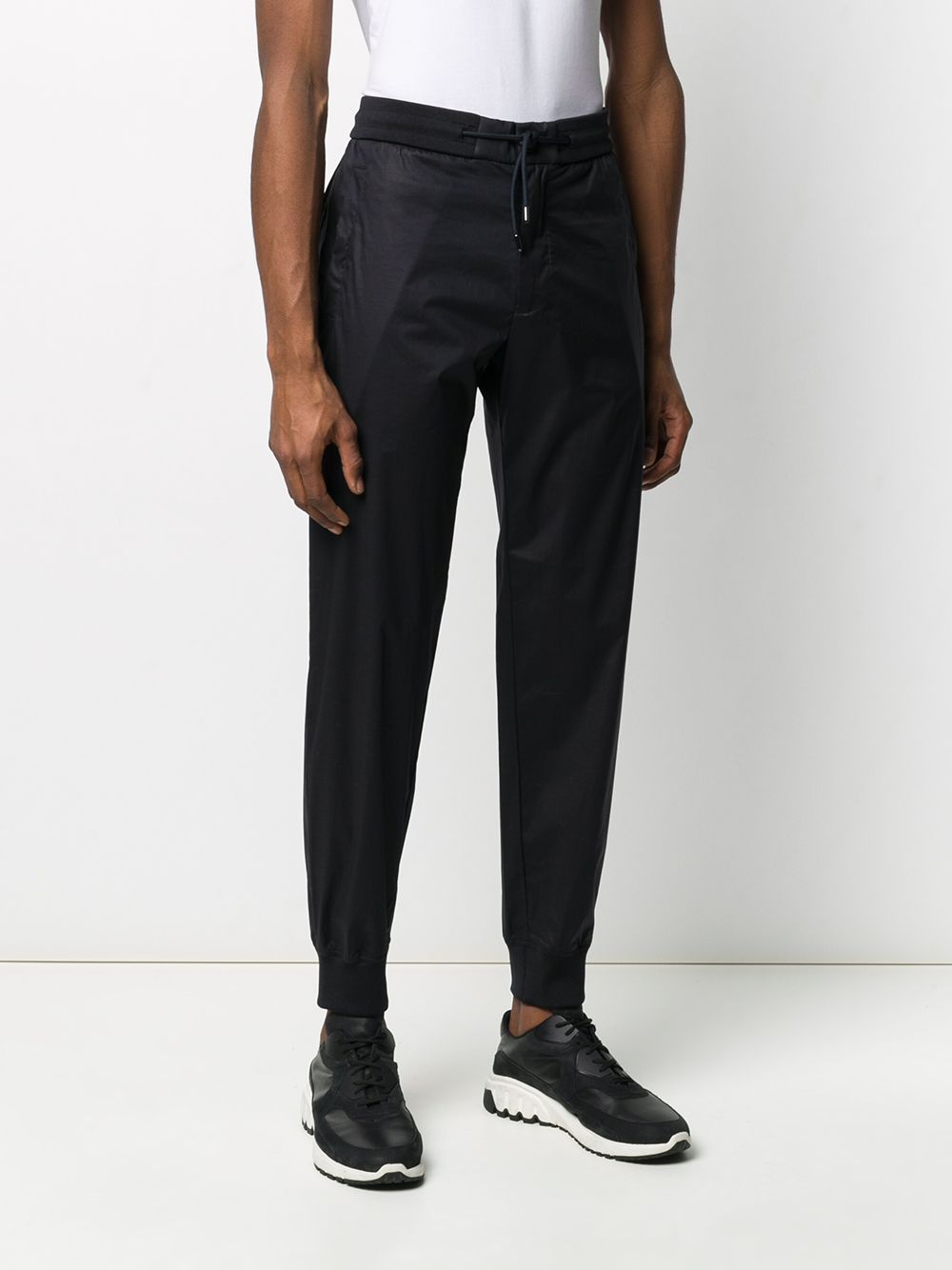 Emporio Armani Textured Style Cropped Track Pants - Farfetch