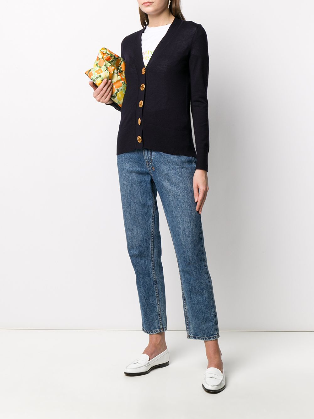 Tory Burch Buttoned v-neck Cardigan - Farfetch