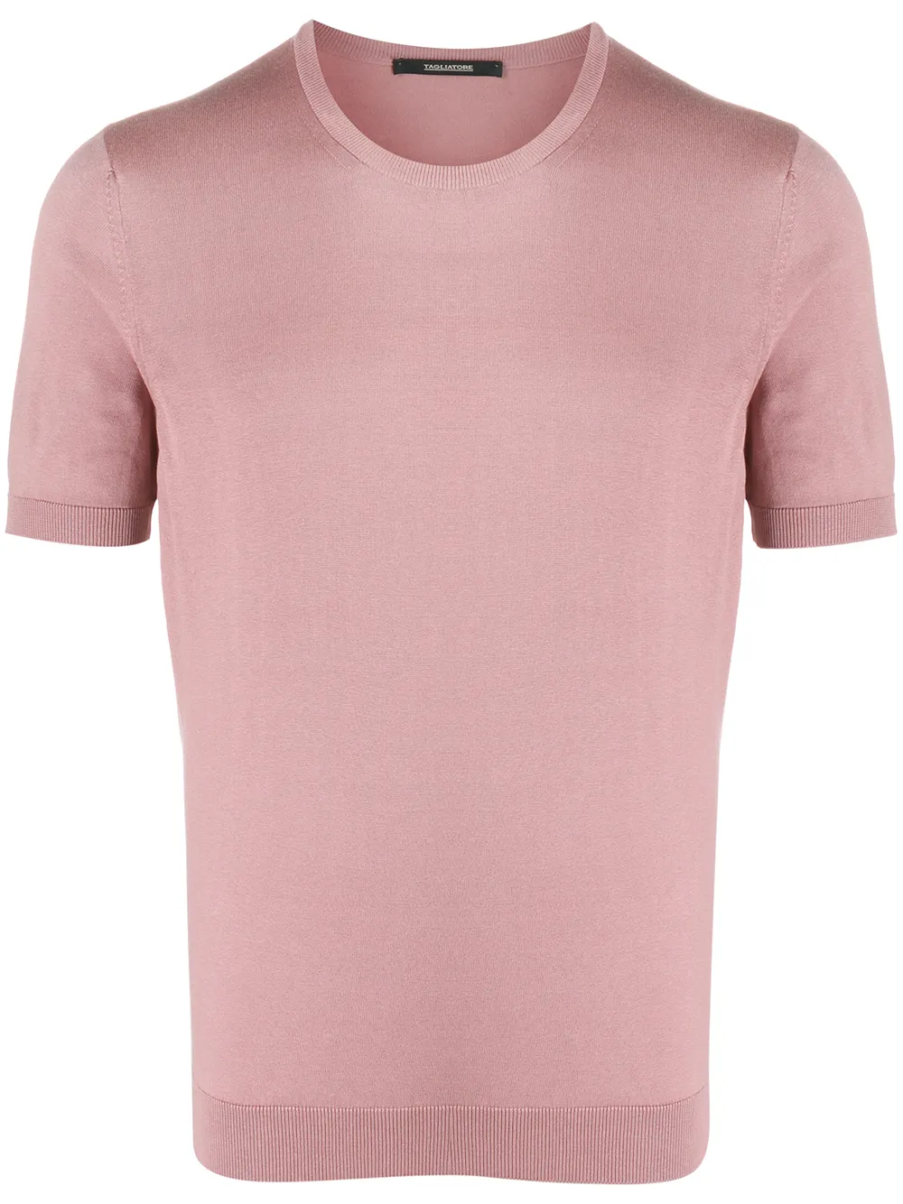 Shop Tagliatore Short-sleeved Silk Pullover In Pink