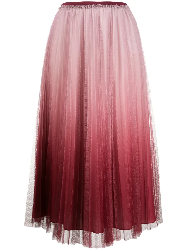 Red Valentino Pleated Midi Skirt 2025 | www